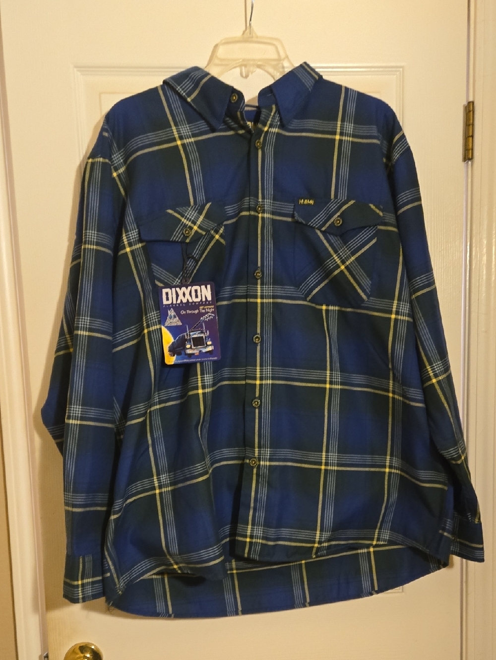 DIXXON Blue & Yellow Plaid Flannel Shirt